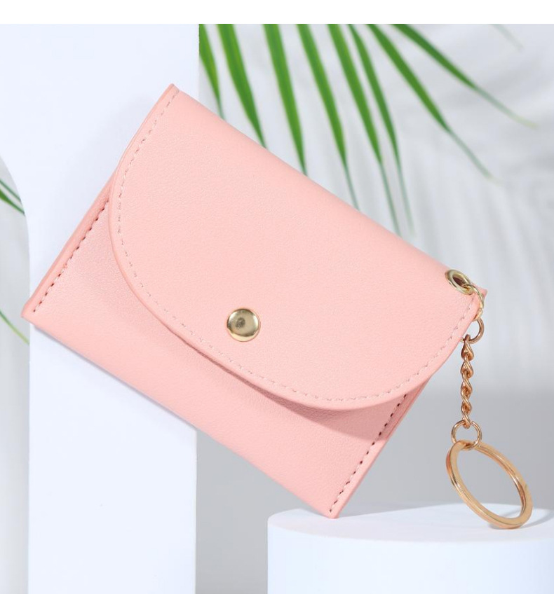 Women's Pu Leather Solid Color Sweet Square Zipper Buckle Coin Purse display picture 3