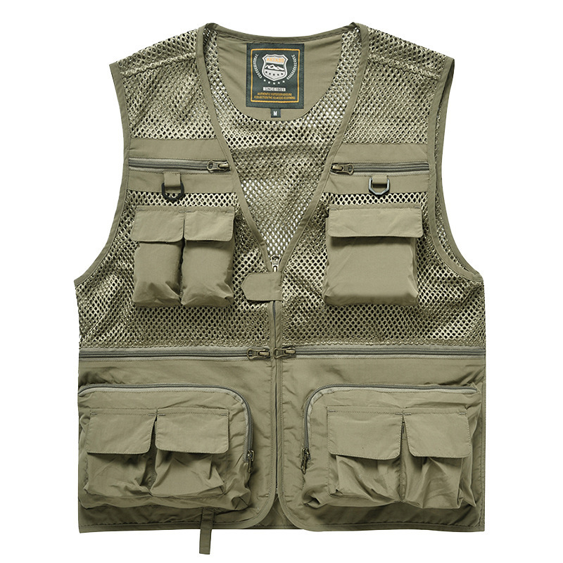 Spring and Summer Multi-pocket Vest Outdoor Photography Fishing Mountaineering Vest Men's Waistcoat Explosions Vest Overalls