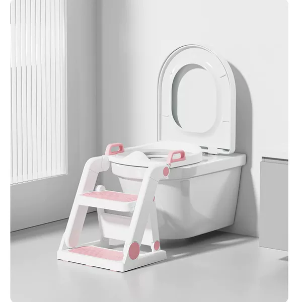 Children's step-style toilet, foldable toilet stand, no-installation required, child's ladder-style seat, foldable