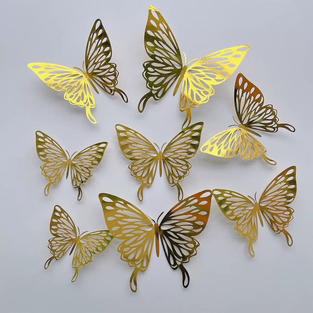 3D hueco tridimensional simulación mariposa pastel decoración de pared fiestas de boda hogar Gu Mei propósitos modernos y simples