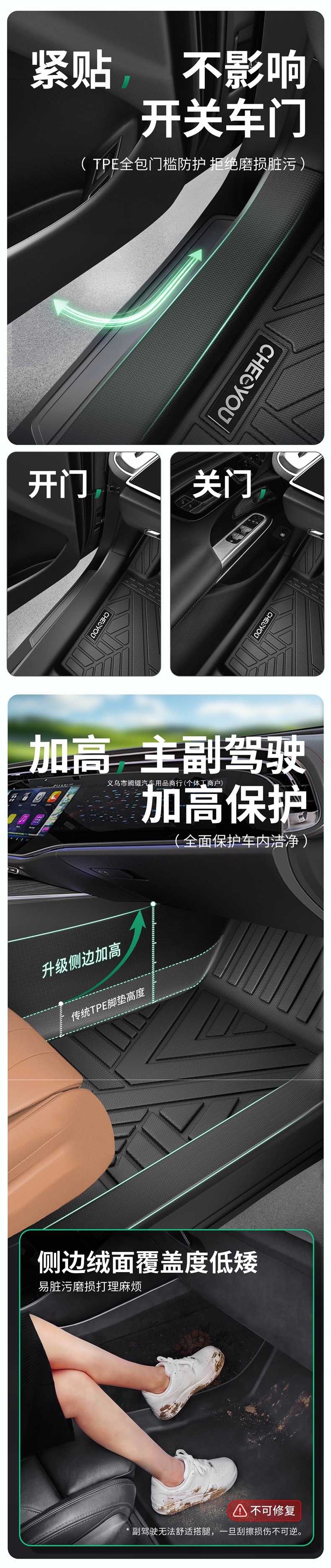 Suitable for Leapmotor C10, C11, A10, B01, C16, B10Lafa5 TPE full-cover car floor mats