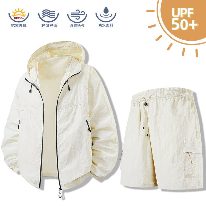 Verano al aire libre conjunto de pantalones pantalones cortos de enfriamiento de protección solar ropa de protección solar para hombres y mujeres sensación de hielo