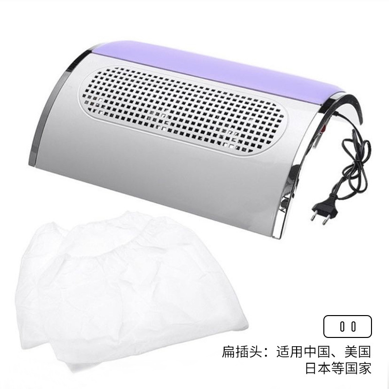 Aspiradora de uñas aspiradora de doble ventilador de escritorio de 80W aspiradora de polvo de uñas de alta potencia máquina de uñas transfronteriza