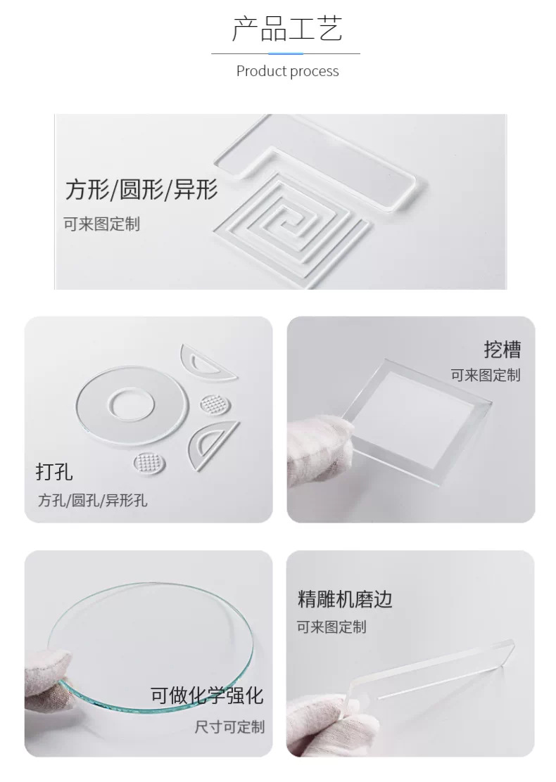 定制精抛光科研专用石英片双面抛光实验专用石英片各厚度定做薄片 — detail
