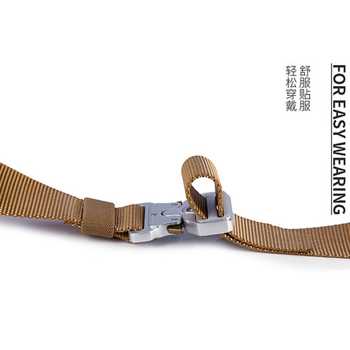 Tactical Nylon Men's Outdoor Belt Cobra Silver Canvas Wholesale Quick-Release Pants Belt Drop Ship One Piece