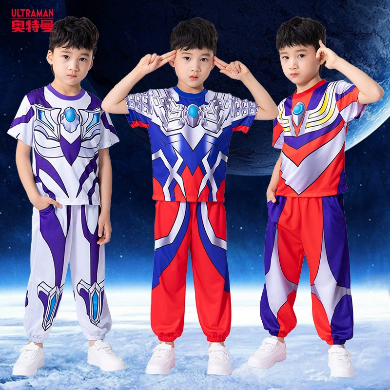 Ultra, летний Ultraman Tiga, репеллент от комаров для мальчиков, быстросохнущие спортивные брюки с коротким рукавом