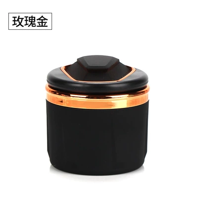Car Ashtray, Multifunctional In-Car Creative Ceramic Ashtray for Car and Home Use, Safe and Non-Slip with Lid (Car ashtray) - bmw-ceramic-liner-rose-gold-one