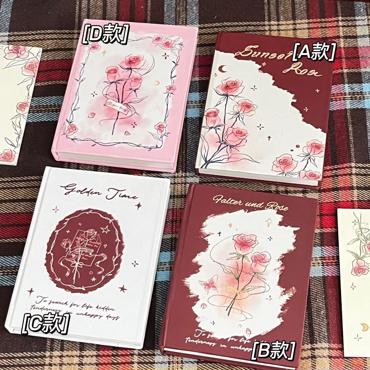 Cuaderno de alto valor retrógrado rosa A7 páginas de color cubierta dura para estudiantes cuaderno de bolsillo portátil barato especial