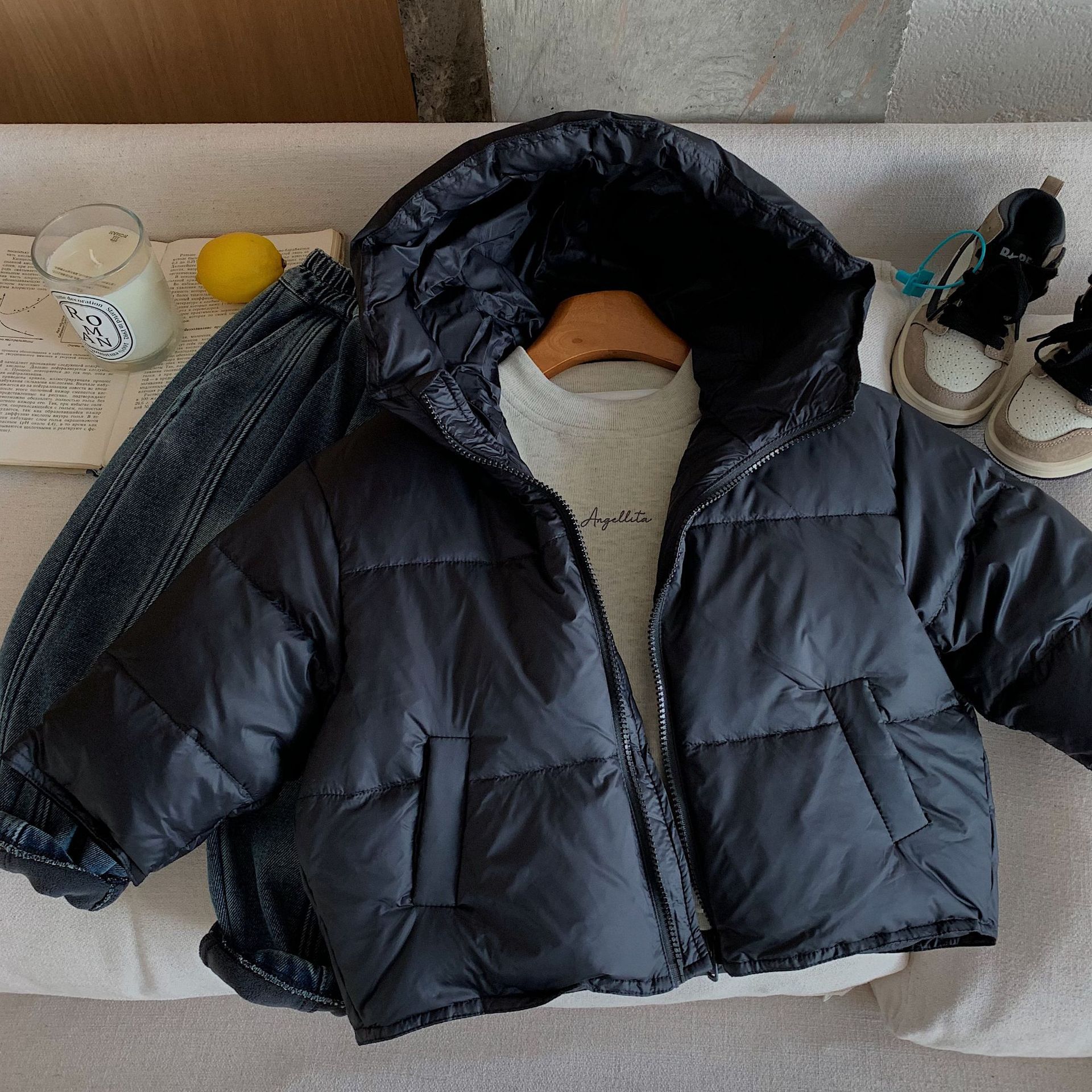 邦诚儿童连帽羽绒服2026冬季新款男女童90白鸭绒冬装外套杜邦三防