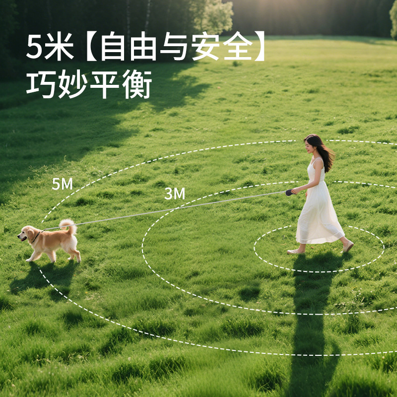 Tractor transfronterizo para perros Cuerda telescópica automática para perros pequeños y medianos Cuerda para pasear perros Cadena para perros Cuerda para perros Cuerda para mascotas