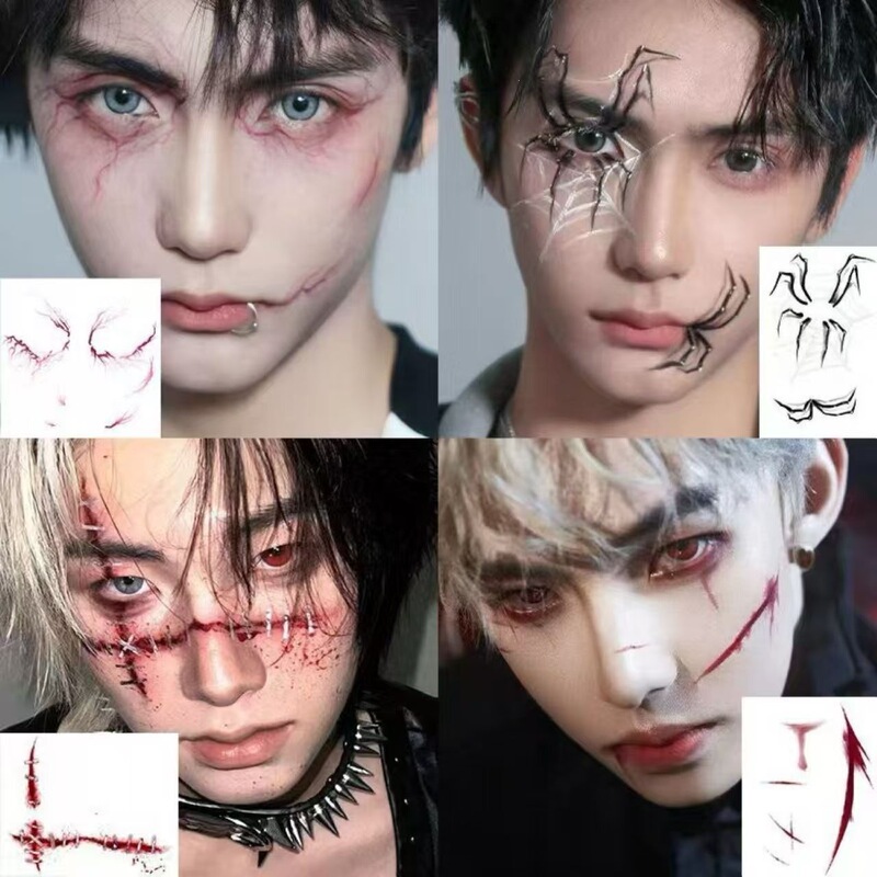 Halloween Spider Colorful Tattoo Stickers Funny Party Premium Realistic Makeup Long-lasting Washable Stickers Halloween Spider Colorful Tattoo Stickers Funny Party Premium Realistic Makeup Long-lasting Washable Stickers