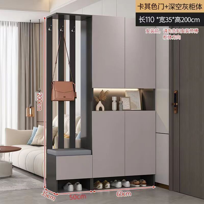 实木玄关柜入门鞋柜一体屏风隔断客厅遮挡隔断柜客厅双面屏风架|undefined