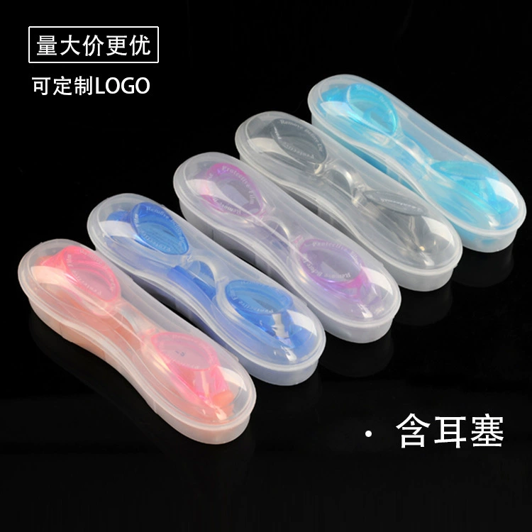 Водонепроницаемые противотуманные плавательные очки в штучной упаковке для детей взрослых универсальные силиконовые плавательные очки завод прямых продаж оптовая продажа ПВХ HD