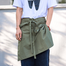 服务员男女半身短款半截小围裙酒店饭店西餐厅咖啡厅半腰围裙