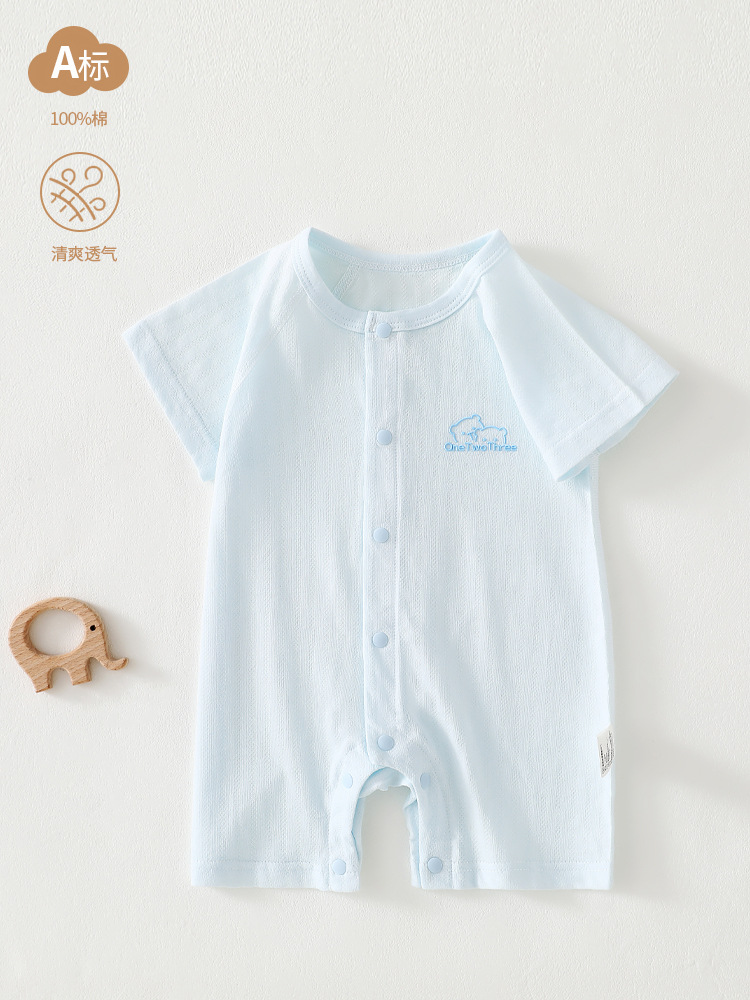 baby jumpsuit pure cotton class a summer thin newborn clothes baby romper jumpsuit anyang baby clothes