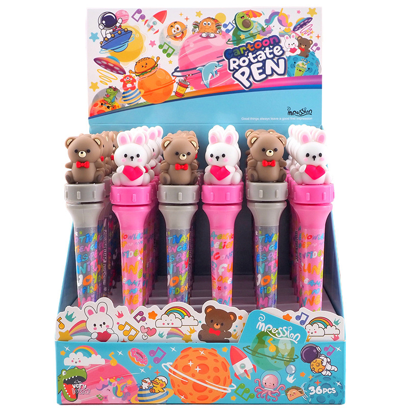 Dibujos animados amor café oso lindo conejo descompresión transferencia medio aceite pluma alta mirada linda chica corazón estudiante papelería creativa