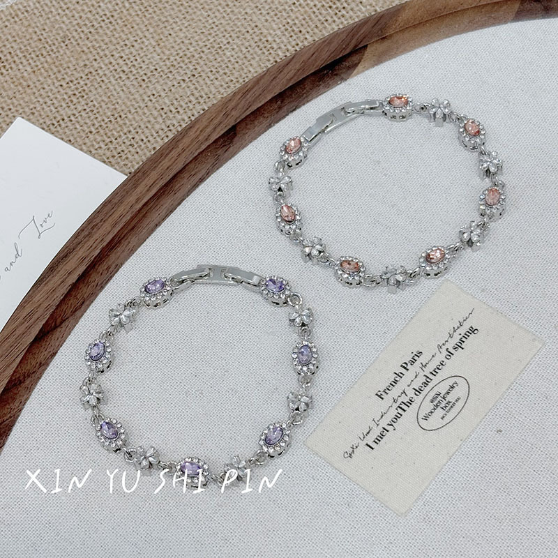 重工奢华紫钻手链女精致百搭高级感小众设计轻奢气质手饰2025新款|undefined