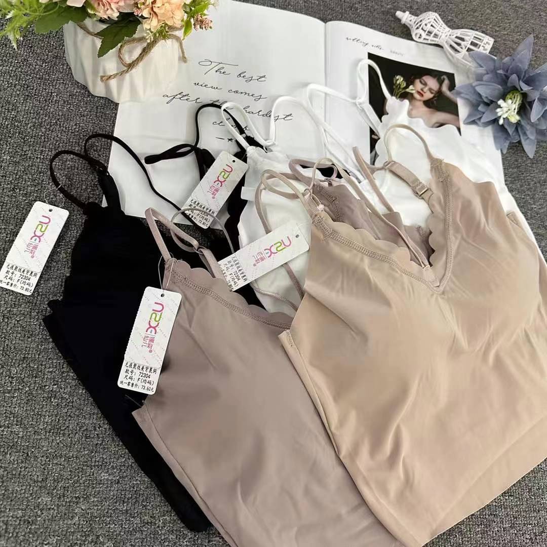 Nuevo adhesivo sin marcas belleza de espalda sin anillo de acero ropa interior chaleco de cabina ropa interior cómodo damas sostén base al por mayor