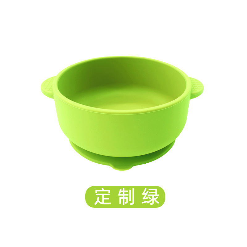 Tazón para orejas de silicona de grado alimenticio para bebés Tazón para orejas de cinturón antideslizante de color sólido para niños Tazón para orejas con ventosa