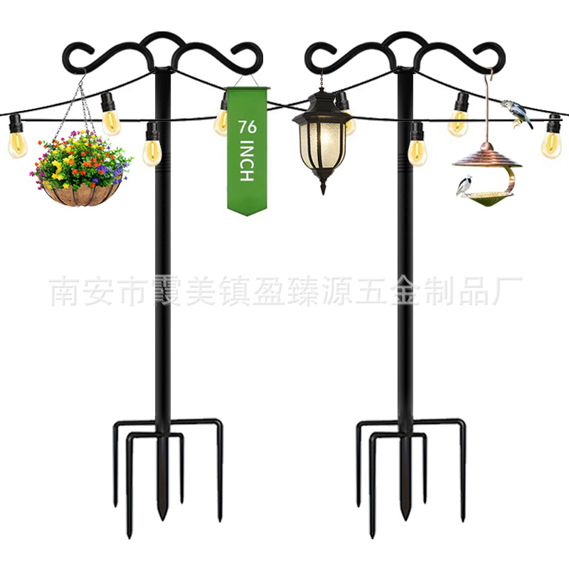String Light Pole Fiesta String Light Bracket Decoración de patio soporte camping G40 String Light Bracket Pole móvil