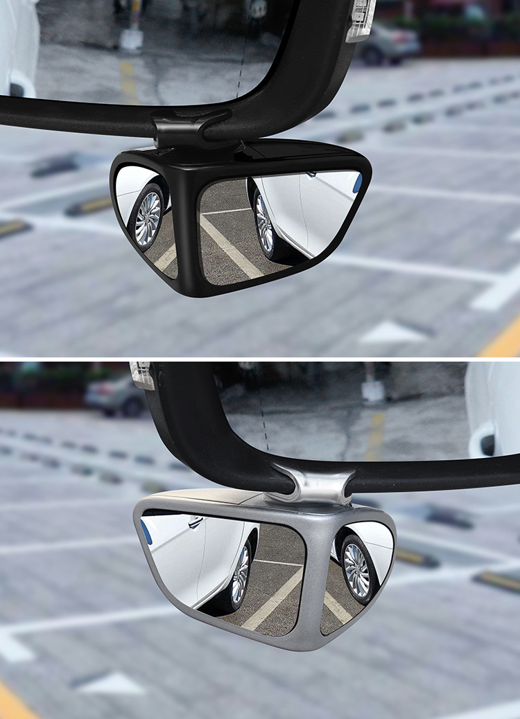 Car Front and Rear Wheel Blind Spot Mirror 360-Degree Front Rearview Mirror Small Round Mirror Multi-Functional Blind Spot Reversing Auxiliary Artifact