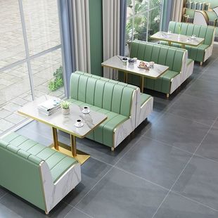 Baking and Catering Tea House Coffee Leisure Table and Chair Set Western Restaurant Dessert Wall Ys Booth Sofa Milk Tea Shop Sofa