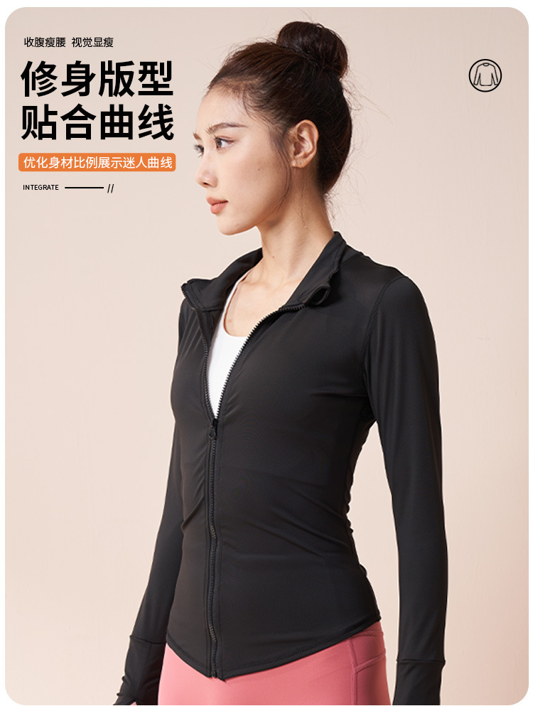 Ju Yi Tang alta elasticidad deportiva acondicionamiento físico ciclismo chaqueta de yoga para correr chaqueta deportiva mujer