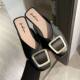 Slippers Women's Outer Wear Half-bag Shoes Clothing Store Fitting Shoes Soft Sole Fashionable All-match Lazy Shoes Slip-on Slippers Women