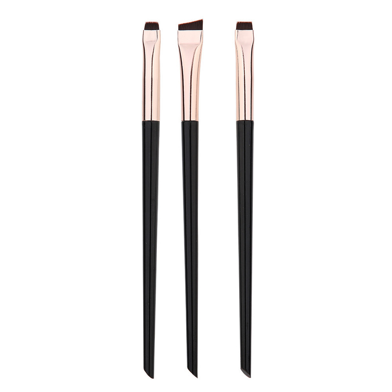 Blade eyeliner brush lying silkworm brush details brush eye makeup brush 3 suit ultra-thin eyebrow brush oblique tail sickle brush Blade eyeliner brush lying silkworm brush details brush eye makeup brush 3 suit ultra-thin eyebrow brush oblique tail sickle brush