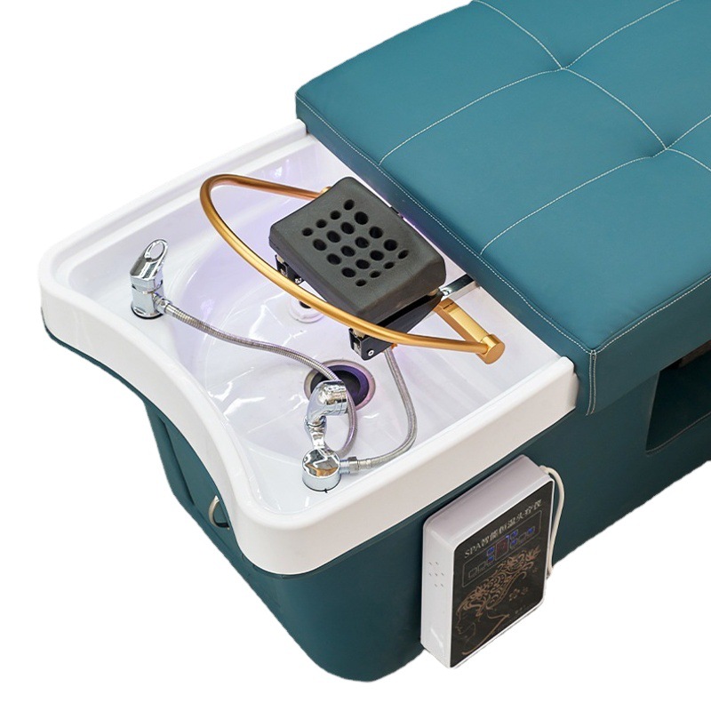 Cama de Champú con Circulación de Agua, Cama de Champú con Vapor para Salón de Belleza, Calentador de Agua Dedicado para Peluquería, Cama de Champú con Temperatura Constante para Peluquería