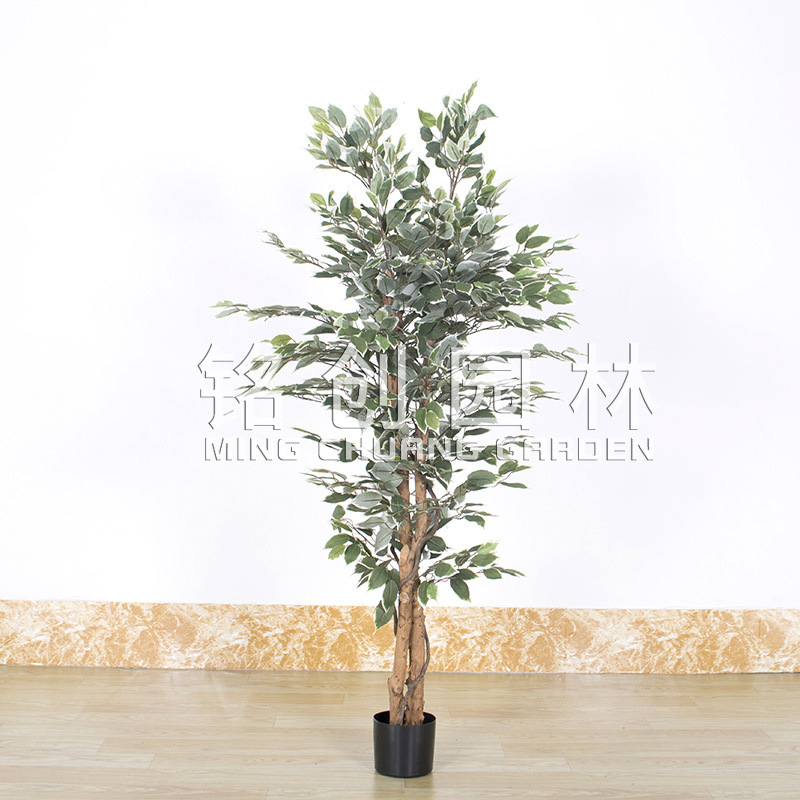Plantas verdes artificiales, árboles de banyan artificiales en maceta al por mayor, mini árboles de banyan artificiales para decoración, árboles de banyan artificiales, paisaje de plantas artificiales