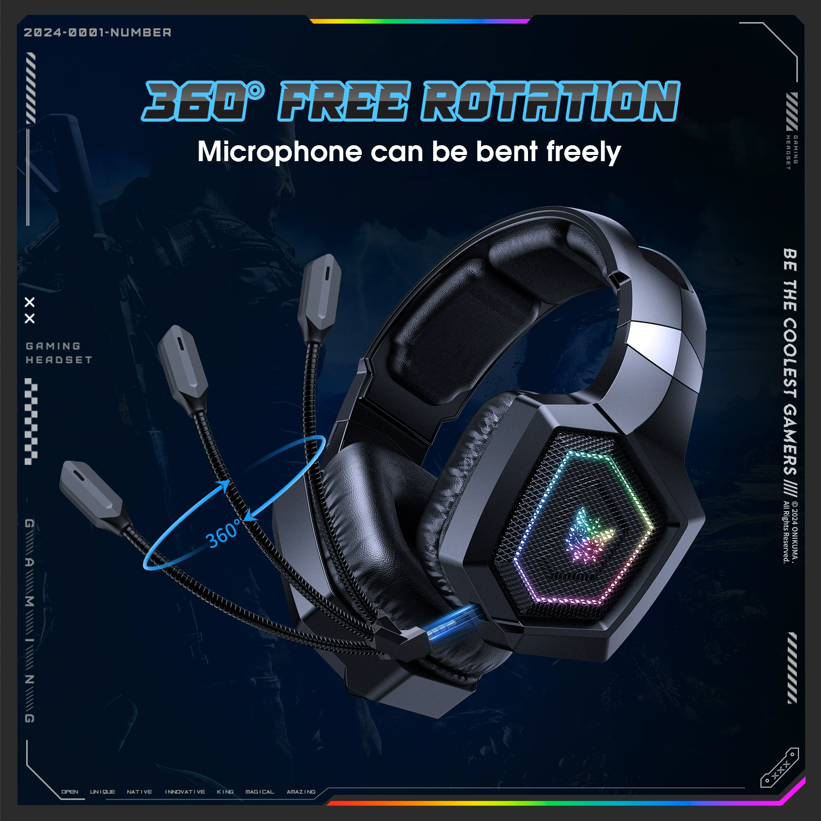 Cross-Border New Product Onikuma Gt806 2.4g Wireless Gaming Headset Head-Mounted Bluetooth Three-Mode Ps5 Headset Cross-Border New Product Onikuma Gt806 2.4g Wireless Gaming Headset Head-Mounted Bluetooth Three-Mode Ps5 Headset