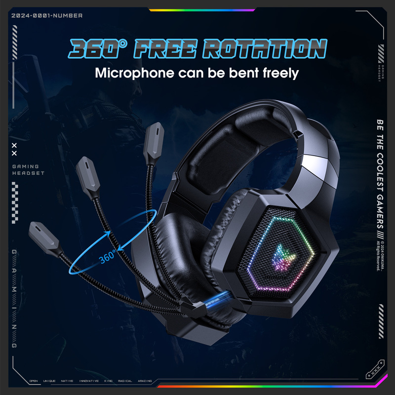 Cross-Border New Product Onikuma Gt806 2.4g Wireless Gaming Headset Head-Mounted Bluetooth Three-Mode Ps5 Headset