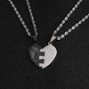 Pendant stainless steel, necklace for beloved suitable for men and women, accessory, European style, wholesale