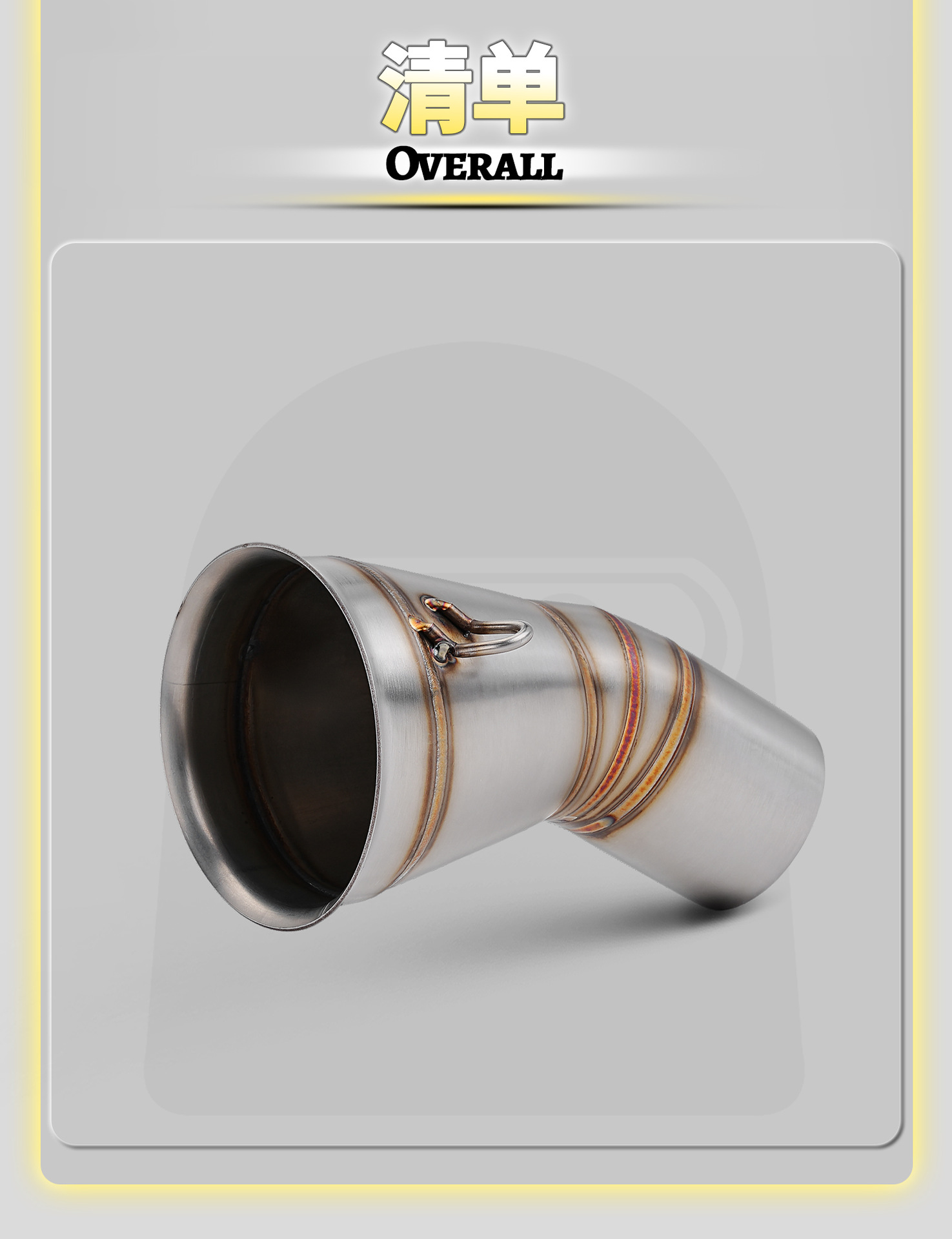 Zontes 703Rr Motorcycle Modified Exhaust Pipe Connected to 51mm Bottom Exhaust, Special Stainless Steel Small Mid-Section, Non-Destructive Installation