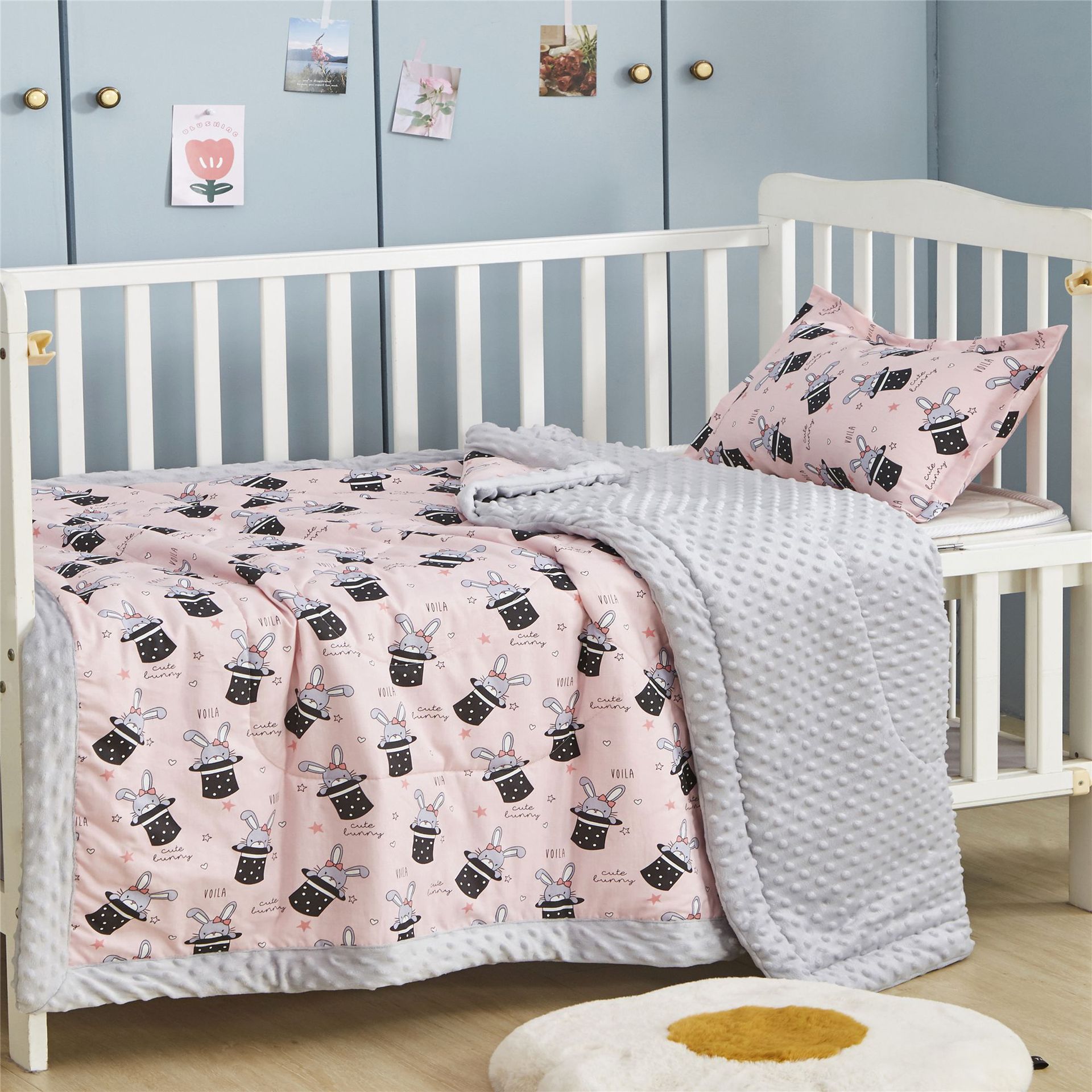 Kindergarten algodón edredón de invierno engrosada edredón de los niños bebé calmante guisantes edredón bebé edredón clase una pequeña colcha