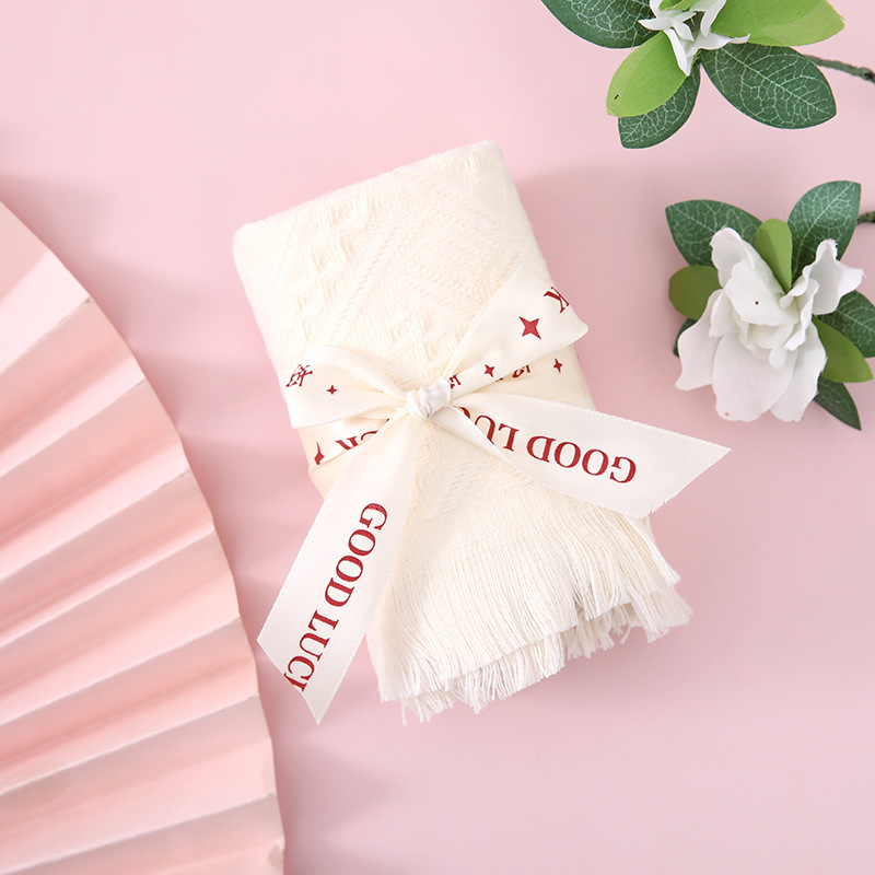 お土産の純綿のフリンジタオルの結婚祝いの結婚式の花嫁のお返しのアイデアの贈り物の卸売り|undefined