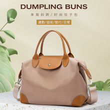 英伦复古短途旅行登机包单肩斜跨包尼龙大容量通勤百搭手提包包女