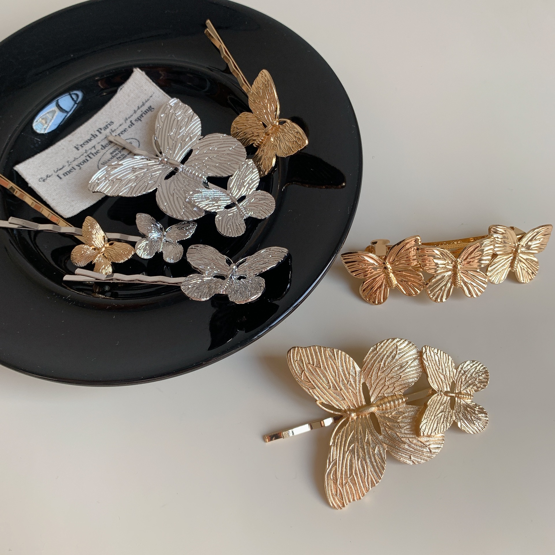 4g Weight Hair Clip Hair Accessories Type Elegant Glam Women's Butterfly Alloy Hair Clip