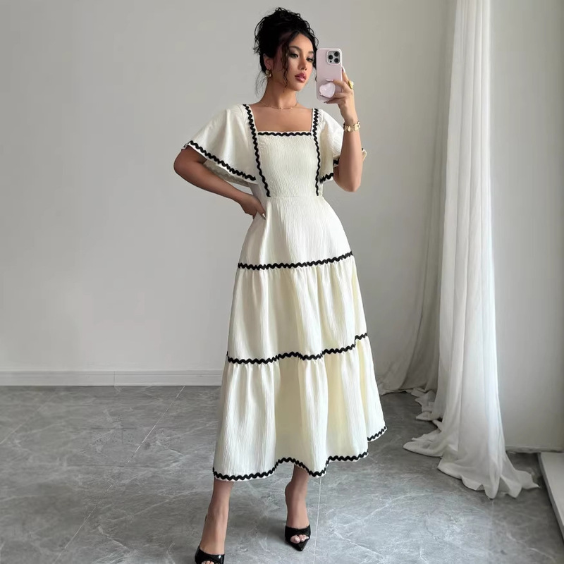 Women's Summer Spaghetti Strap Dress 2026 Vacation Thin Strap Backless A-Line Long Casual Tank Dress