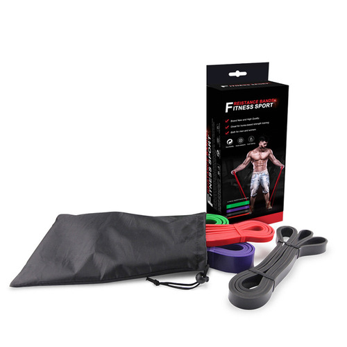 Step into fitness elastic band resistance band squat hip pull-up training belt yoga auxiliary latex thick circle tension rope
