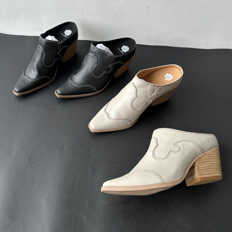 2026 Autumn New Style Pointed Toe Slip-On Chunky High Heels Casual Large Size Women's Shoes Wholesale