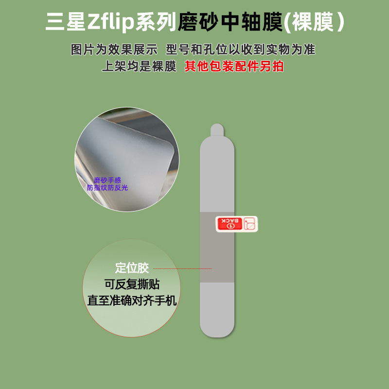 适用三星GalaxyzFlip7/w25flip定位贴折叠屏水凝膜防刮防指纹软膜|undefined
