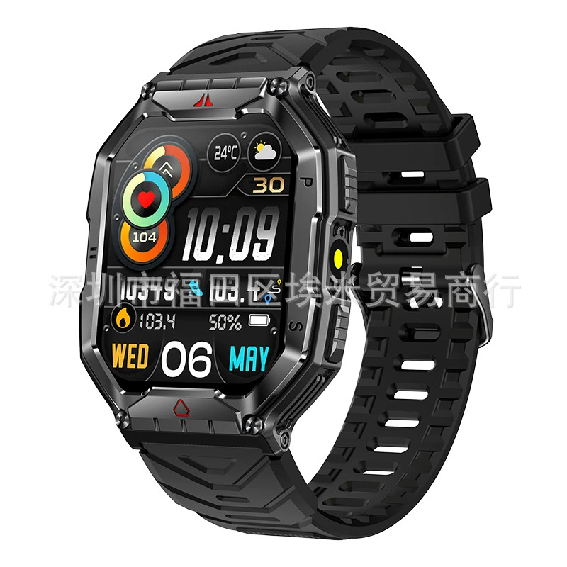 Умные часы KR82 Bluetooth с голосовым помощником, шагомер, компас, тройная защита, уличные спортивные часы, кроссборд