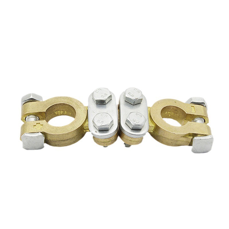 Hejian fábrica de piezas de automóviles accesorios de la batería del coche pila de la batería de cobre clip de pescado conector de hardware de latón