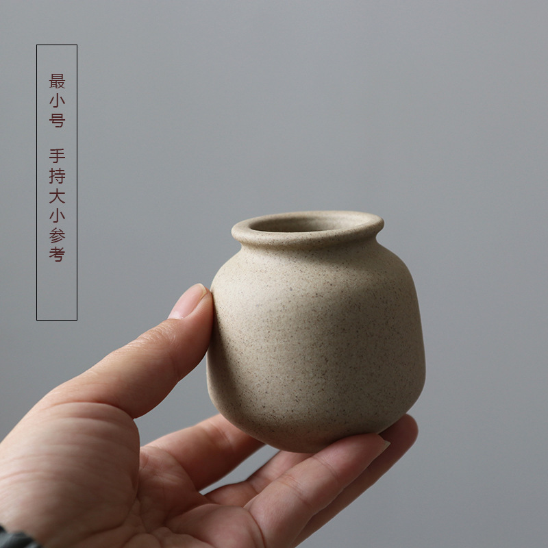 景德镇陶罐厂家批发素烧迷你粗陶花瓶陶土原色ins风干花插花摆件|undefined