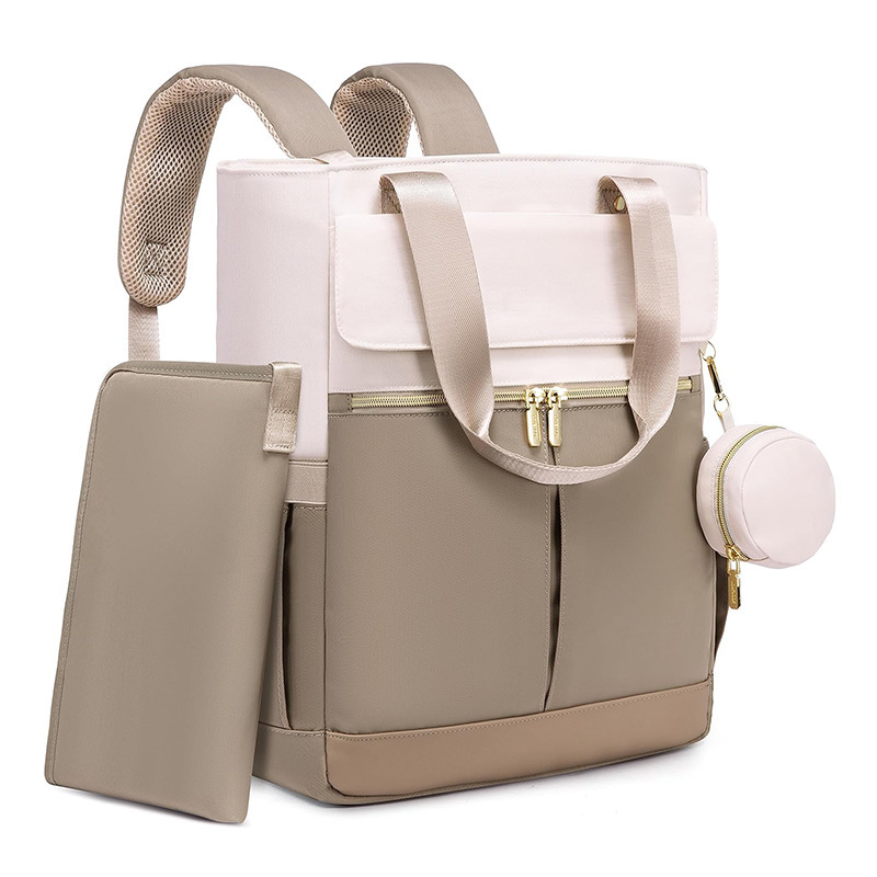 Amazon nueva bolsa de pañales, mochila de mamá con bolsillo aislante, bolsa de pañales, bolsa de mano con caja de tetas