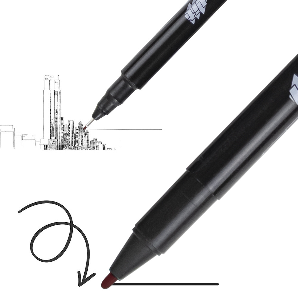 Gancho de la pluma pequeño marcador de doble cabeza a base de agua pintura de los niños a base de agua de la pluma de gancho pequeño marcador de dos cabezas