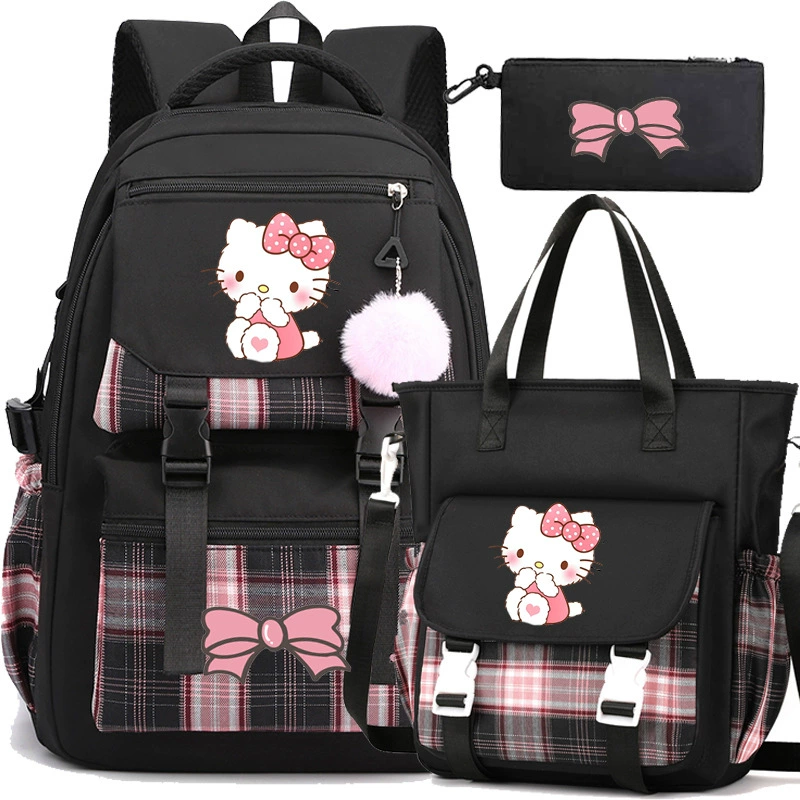 Hello Kitty, Hello Kitty, рюкзак, школьная сумка для студентов, пенал, комплект, набор из 3 предметов