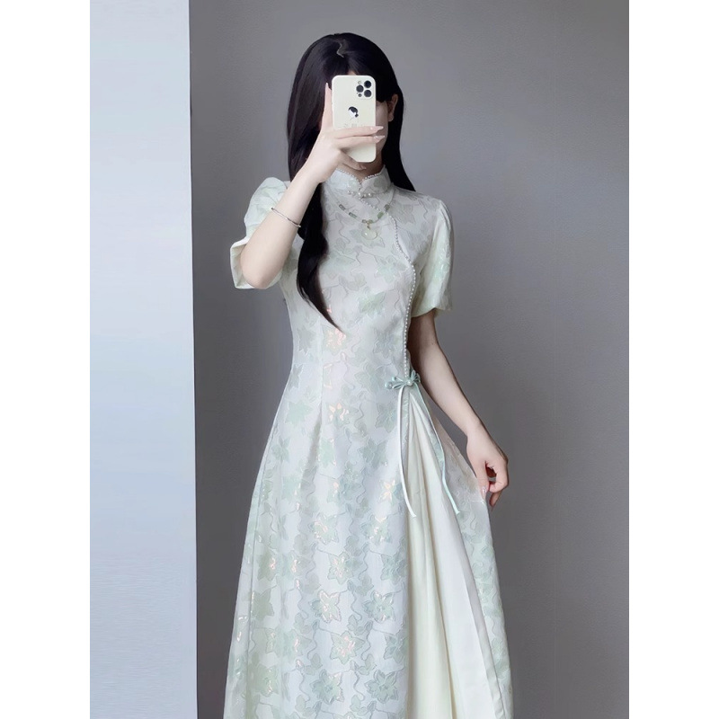旗袍2025年夏秋新款气质改良国风连衣裙新中式少女日常奥黛年轻款
